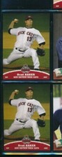 Lot (2) 2007 Grandstand #13 Brad Baker New Britain Rock Cats (CA51) SWSW6 