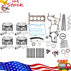 Head Gaskets Kit w/Head Bolts & Pistons Set for Chevrolet Trax 1.4L L4 2015-2021 - Picture 1 of 14