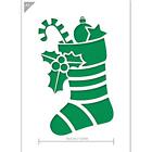 Christmas Sock Stencil - A5 Size - Christmas Decoration - Reusable Kids Frien...