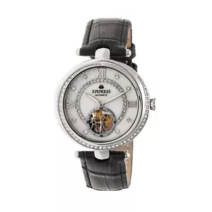 Orologio Empress Stella Automatico Semi-Scheletro Mocio Cinturino in pelle - Nero/Bianco - Foto 1 di 3