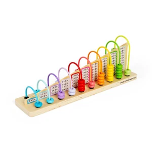 Bigjigs Toys Madera Arco Iris Contando Ábaco, Juguete Matemático, Juguete Educativo - Imagen 1 de 6