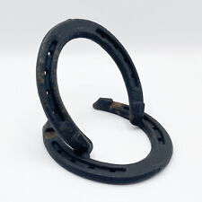 NORDIC FORGE USA Vintage Handmade Horseshoe Bookend with Rustic Black Finish