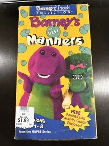 Barney & Friends Collection - Barney’s Best Manners 1992 VHS Kids Family Tested - Picture 1 of 3