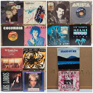 1980s Movie Soundtrack Theme Songs 45 RPM 7 Inch Lot of 14 Topgun Rocky #769 - Picture 1 of 15