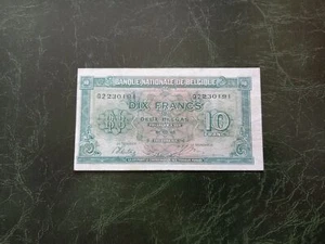 BELGIUM / BELGIQUE 10 Francs Banknote 1943 - Picture 1 of 2