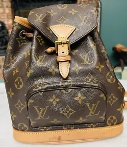 Louis Vuitton LV Monograma Mini MONTSOURIS PM Mochila Marrón Bolso EXCELENTE - Imagen 1 de 14