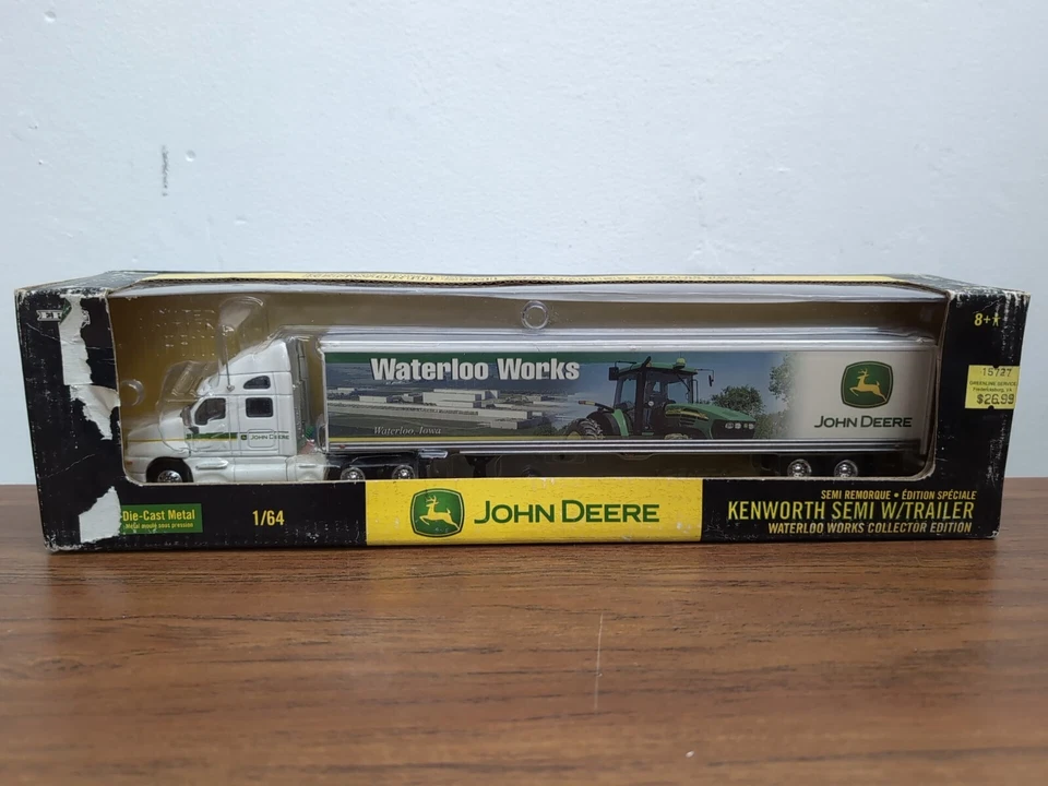 1/64 Ertl John Deere Waterloo Works Semi With Trailer Kenworth  - Image 1 of 4
