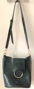 Banana Republic Green Leather Bucket Bag - Picture 1 of 12