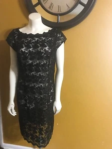 Black Lace Off the Shoulder See Through Semi Formal Dress - Bild 1 von 5