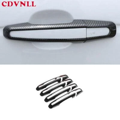 Tira de manija de puerta lateral exterior de fibra de carbono ABS para Jaguar E-PACE 2018-20 Foto 1 de 4