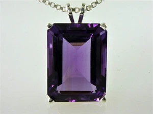 Valentine's Day African Amethyst Gemstone 925 Sterling Silver Handmade Pendant - Picture 1 of 5