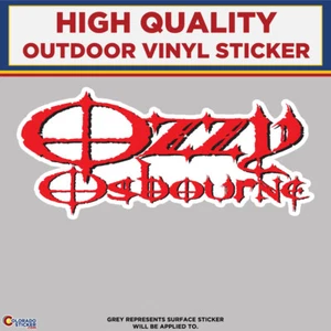 Ozzy Osbourne Adesivi in Vinile Rosso e Bianco, Alta Qualità - Foto 1 di 1