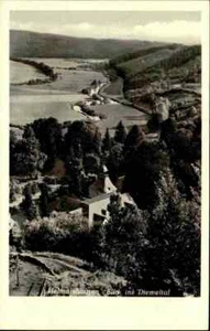 ~1950/60 Helmarshausen bei Bad Karlshafen, Hessen, Blick ins Diemeltal s/w AK - Picture 1 of 2
