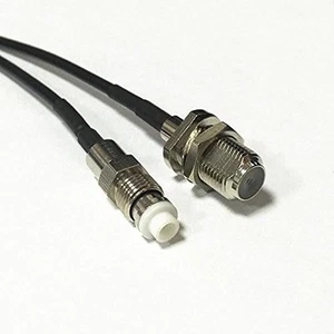 F Female jack to FME Female jack RF jumper cable RG174 20cm 8inch NEW Good Qual - Picture 1 of 1