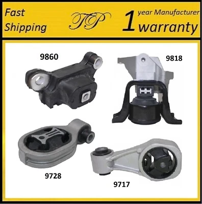 Soporte de motor delantero y trasero 4 piezas para Nissan Juke 2011-2015 1,6 L 2x2 - transmisión automática Foto 1 de 4