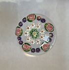 Antique Clichy Paperweight with 5 rose canes c1850