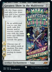 GREATEST SHOW IN THE MULTIVERSE x4 mtg NM-M Unfinity 4 Mythic - Picture 1 of 1