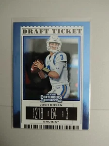 2019 Panini Contenders Draft Picks Draft Ticket Blue Foil UCLA Josh Rosen - Picture 1 of 2