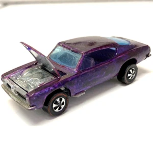 Hot Wheels Redline Custom Barracuda Car 1967 Purple Repainted Made in Hong Kong - Picture 1 of 9