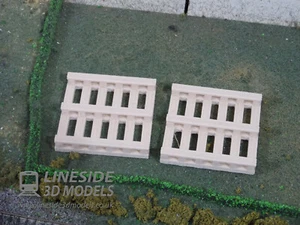 2 paletas de envío de madera a escala 1:22,5 G (LS4002) impresas en 3D - Imagen 1 de 6