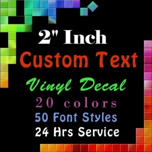 Custom Text Vinyl Lettering Sticker Decal Personalized Window Wall Business Car  - Picture 1 of 6