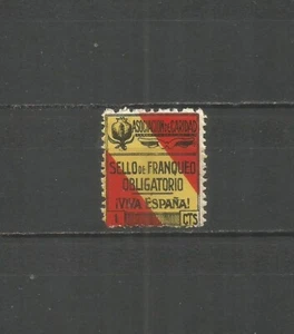 ESPAÑA GUERRA CIVIL SELLO DE FRANQUEO OBLIGATORIO ** NUEVO - Imagen 1 de 1