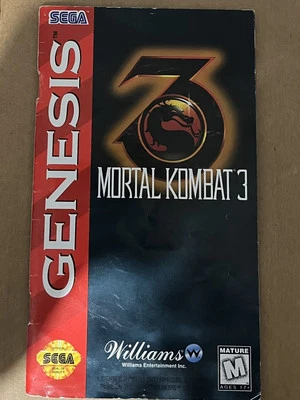 Genesis Mortal Kombat 3 instruction Manual PC-E - Image 1 of 2