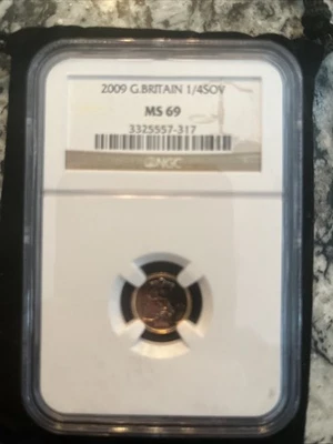 2009 Great Britain  1/4 Gold Sovereign NGC MS 69 - Image 1 of 4