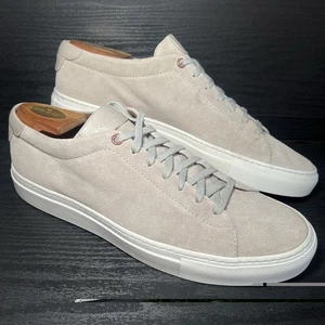 Sneaker uomo marca Good Man Edge Lo Fashion taglia 9 beige scamosciata scarpa stringata ottime condizioni - Foto 1 di 8