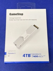 NEW - GameStop Storage Expansion NVMe M.2 PCIe Gen 4x4 SSD with Heatsink 4TB - Picture 1 of 4