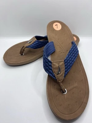 Nuevas chanclas Nautica Gulf para mujer talla 7 marrón y azul  Foto 1 de 3
