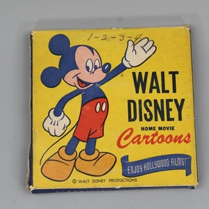 Carrete de película de 8 mm de dibujos animados de película de Walt Disney de colección Mickey Run Away Choo-Choo - Imagen 1 de 8
