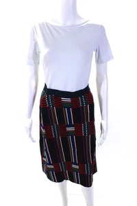 Tory Sport Womens Navy Check Jacquard Skirt Blue Size S 12716191 - Picture 1 of 6