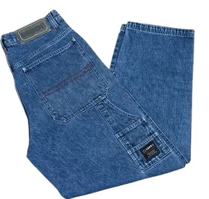 Pantalones de mezclilla Code 4 para hombre talla 36x32 carpintero holgados patinador Y2K - Imagen 1 de 7