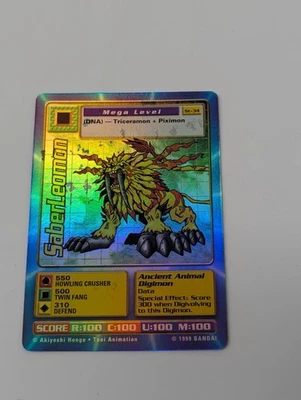 Digimon Saberleomon ST-34 Holo foil 1999 - Image 1 of 2