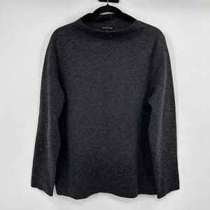 EILEEN FISHER Langarm Pullover Strick Oberteil mit Stehkragen anthrazit L G - Bild 1 von 9