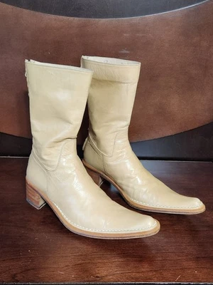 VTG Womens Designer Italian ROCCO PISTOLESI Leather Fashion Boots Size 37 US 7 - Image 1 of 4
