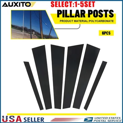 Fit 1997-2003 BMW 525i 528i 530i 540i E39 Black Exterior Pillar Post Trim 6-30X Foto 1 de 4