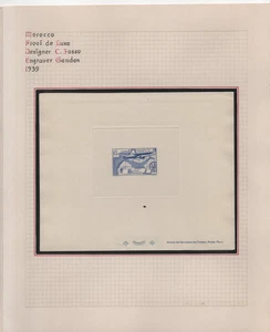 FRANCIA MARRUECOS 1939 SIETE GRANDES TROQUELES PRUEBAS "EPREVUE DELUXE" SC. #C20-C26 - Imagen 1 de 7