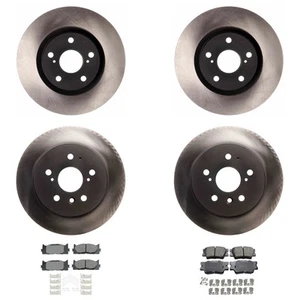 Advics Front Rear Rotor Akebono ProACT Ceramic Disc Brake Pad Kit for Avalon FWD - Picture 1 of 1