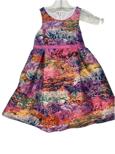 Abito bambina Pippa & Julie rosa viola floreale occasionale taglia 3T - Foto 1 di 4