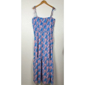 Cynthia Rowley Womens Maxi Tiered Dress 2XL Pastel Floral Babydoll Cottage NWT - Picture 1 of 6