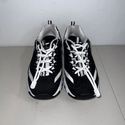 Zapatos Skechers D'Lites negro blanco calce ancho para mujer talla 9 Foto 1 de 4