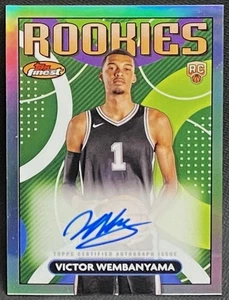 2023-24 Topps Finest Rookies Autographs Refractor Victor Wembanyama Auto RC - Bild 1 von 4