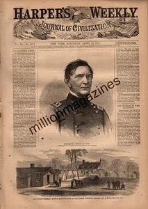 1865 Harpers Weekly April 15 Original Issue - Fort Steadman battles; Sheridan - Picture 1 of 1