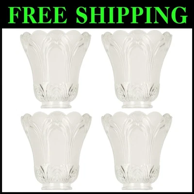 Transitional Style Replacement Glass Shades - Set of 4 - Image 1 of 4