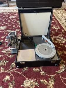 McClure Phonograph Projector Model 61 Picturephone w Allstate Insurance Records - Picture 1 of 21