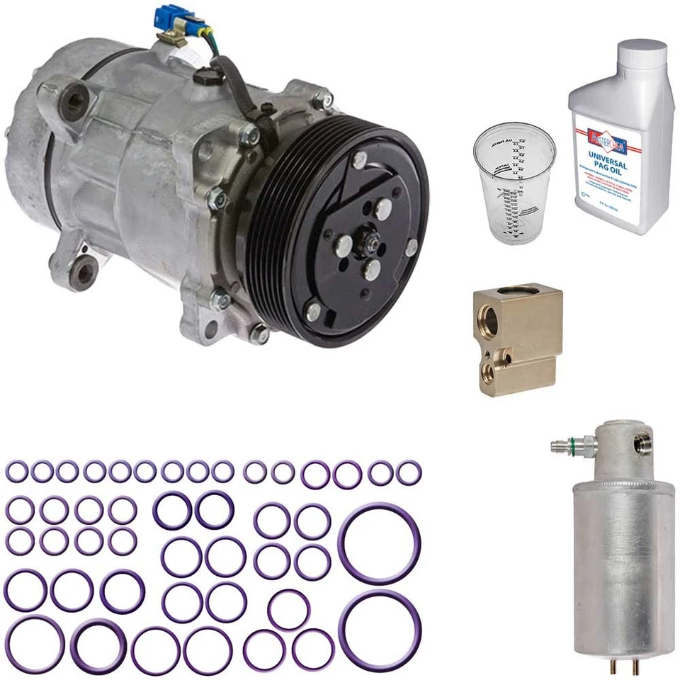 Compresor de aire acondicionado Omega con kit de reparación de aire acondicionado para Volkswagen Golf Jetta Foto 1 de 1