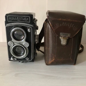 Appareil photo argentique reflex numérique allemand 6x6 Rolleiflex Automat modèle 2 objectif Rollei Tessar - Photo 1/9