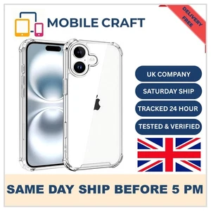 Case For iPhone 16 15 14 13 12 11 8 SE Pro Max Plus Clear Shockproof Phone Cover - Picture 1 of 1
